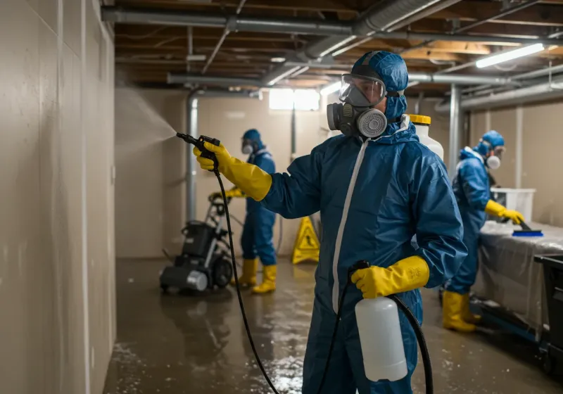 Basement Sanitization and Antimicrobial Treatment process in Hamilton, IN